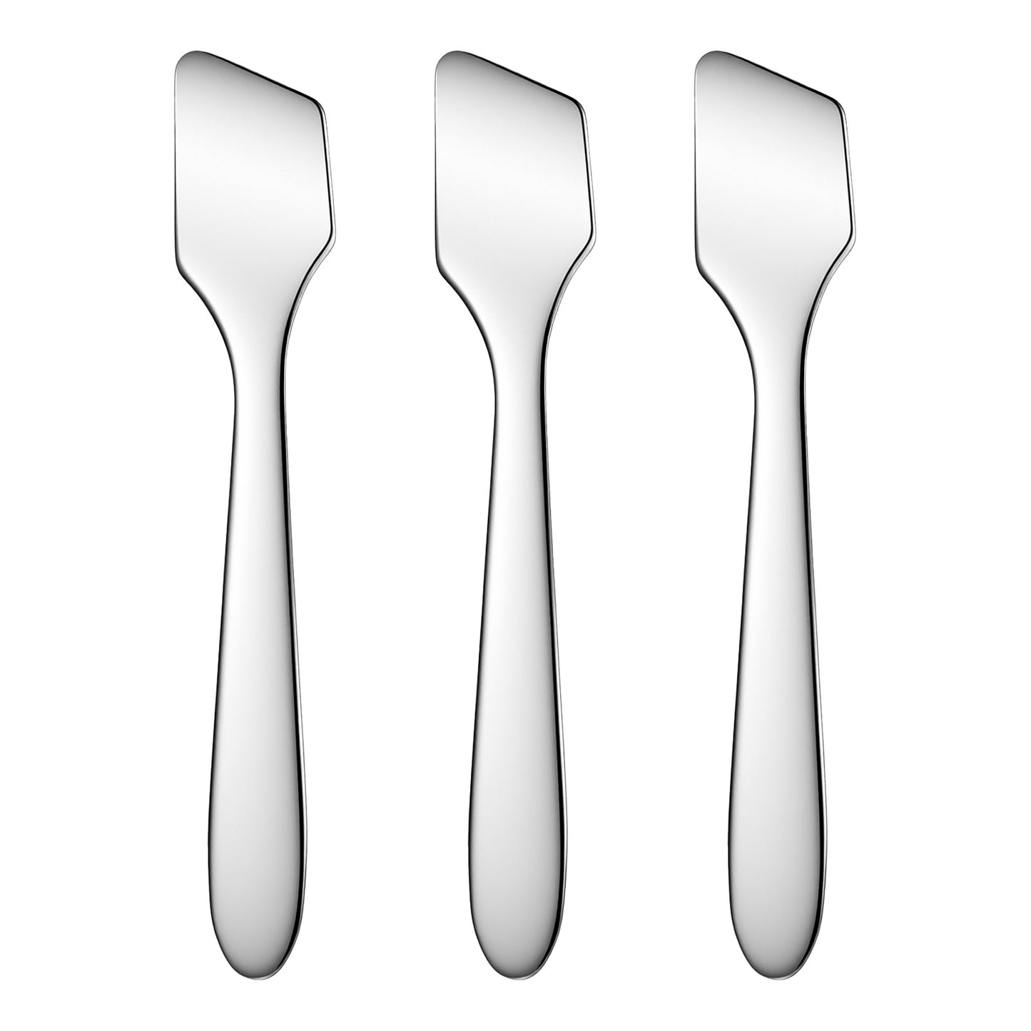 Hadnves 3 PCS Mini Metal Makeup Spatula Stainless Steel Reusable Cosmetic Spatulas Skincare Scoop Applicator Cream Mixing Tools Facial Beauty Accessories for Mixing Sampling Plant Skin Care Eye Cream