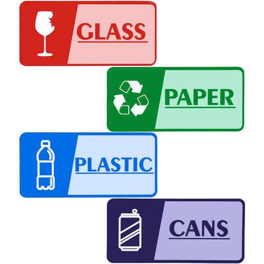 20 Pcs Recycle Stickers for Trash BinsTrash Sorting Sign Top Recycle Label Decal Waterproof Self-Adhesive Recycling Labels Fade Resistant Trash Sorting Stickers for Indoor Outdoor Use