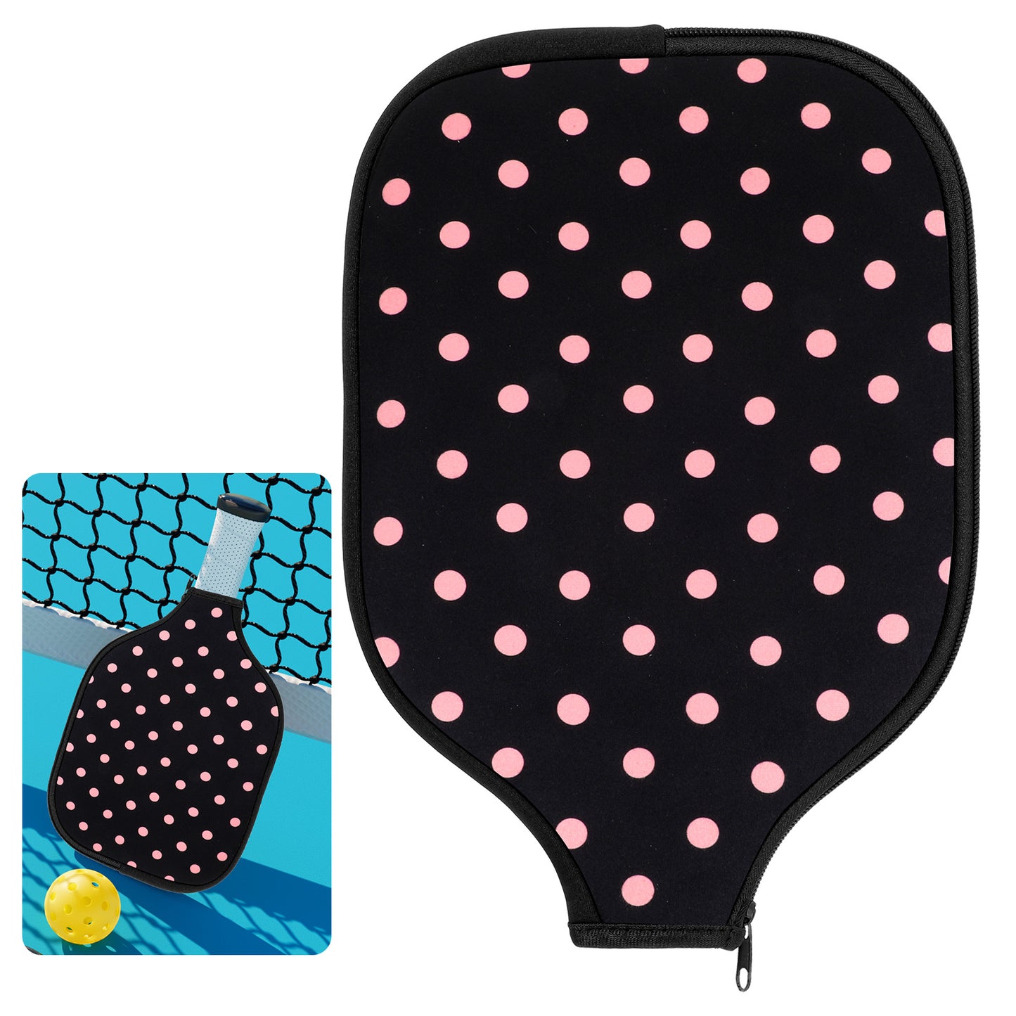COMNICO Pickleball Paddle Cover, 1 Pcs Universal Fitting Cover Pickleball Paddles Pickleball Accessory Paddle Storage Bag Black Paddle Neoprene Cover Prevents Scratches Durable Protection Accessory