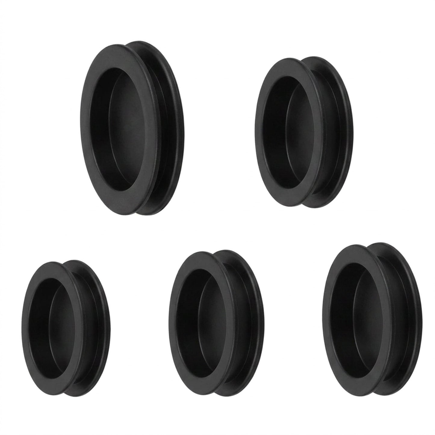 YBEATY 5PCS Piggy Bank Stopper, 5 Sizes Replacement Rubber Plugs Round Money Saving Box Hole Cover for Coin Jar Accessories (28mm, 30mm, 32mm, 34mm, 36mm)(Black)