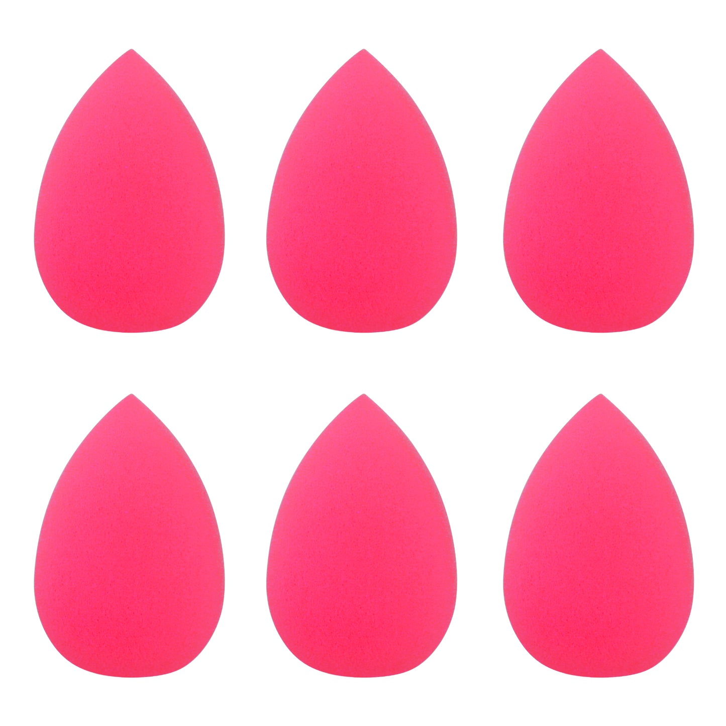 Sibba Powder Puff Beauty Blender 6 Pieces Makeup Egg Soft Facial Sponge Foundation Make Up Face Blending Concealer Liquid Cream Cosmetic Techniques Applicator Tool (Rose Red)