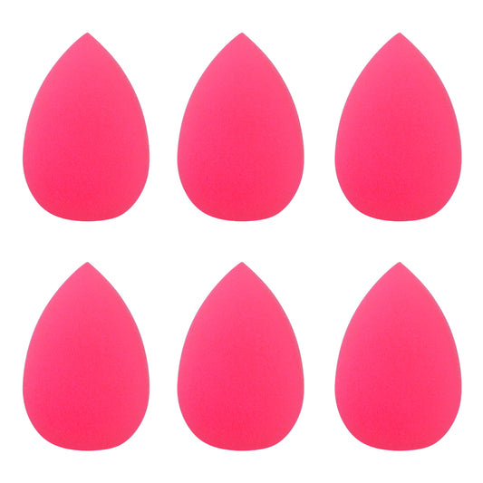 Sibba Powder Puff Beauty Blender 6 Pieces Makeup Egg Soft Facial Sponge Foundation Make Up Face Blending Concealer Liquid Cream Cosmetic Techniques Applicator Tool (Rose Red)