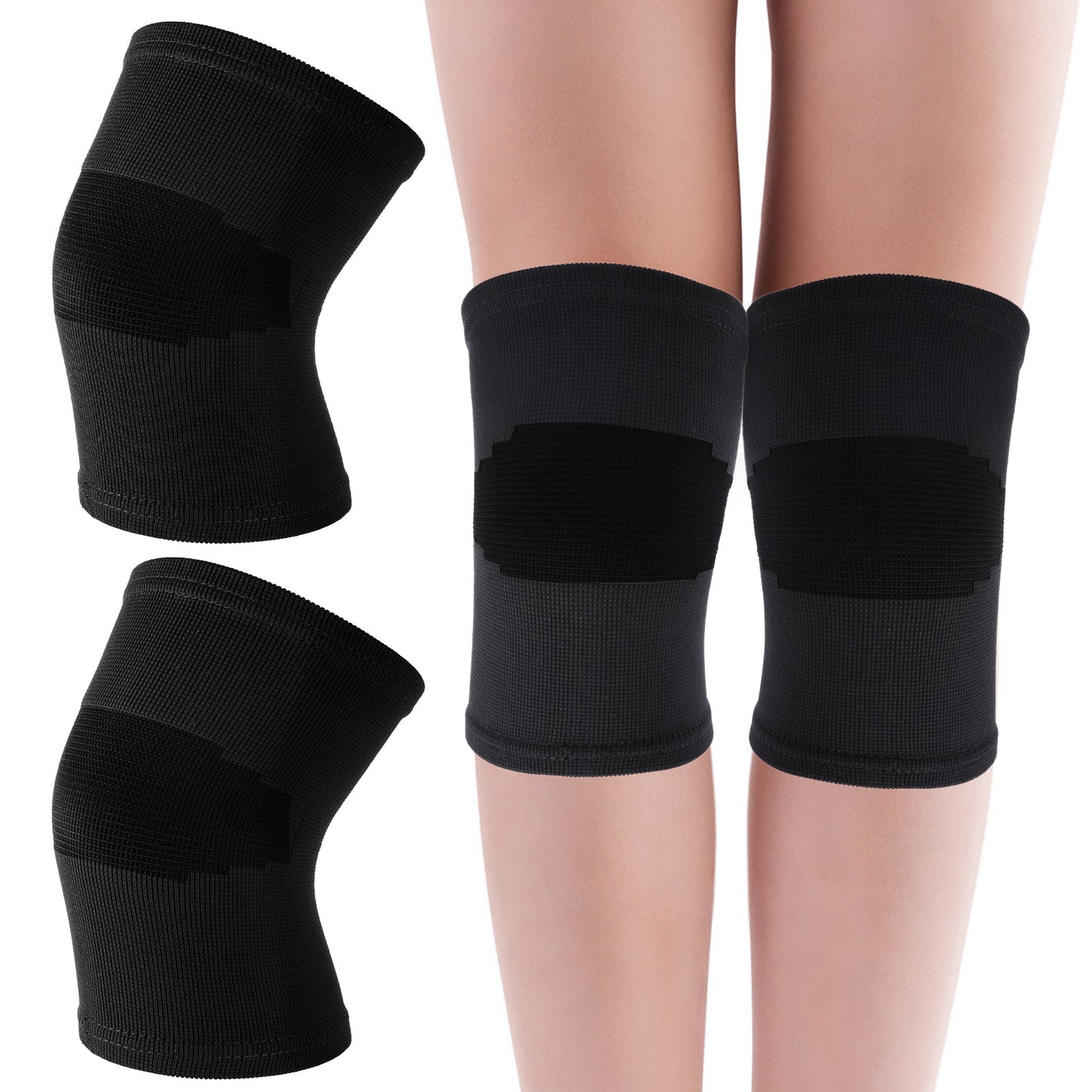 WLLHYF 1 Pair Knee Pad (Black, S)