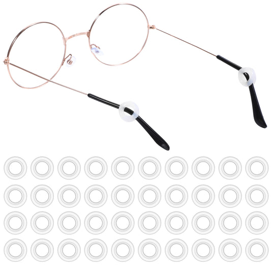 20Pairs Glasses Ear Grip Eyeglasses Temple Tip Sleeve Retainer Anti-Slip Comfort Glasses Retainers for Spectacle Silicone Sleeve Holder Safety Eyewear Ear Hooks for Sports Reading Sunglasse Presbyopia