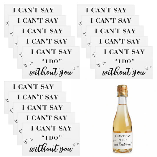 Sibba 15Pcs Bridemaid Proposal Stickers Mini Champagne Labels, I Can't Say I Do Without You Stickers Bridesmaid Proposal Ideas, Bridesmaid Surprise for Bridal Shower Bachelorette Party
