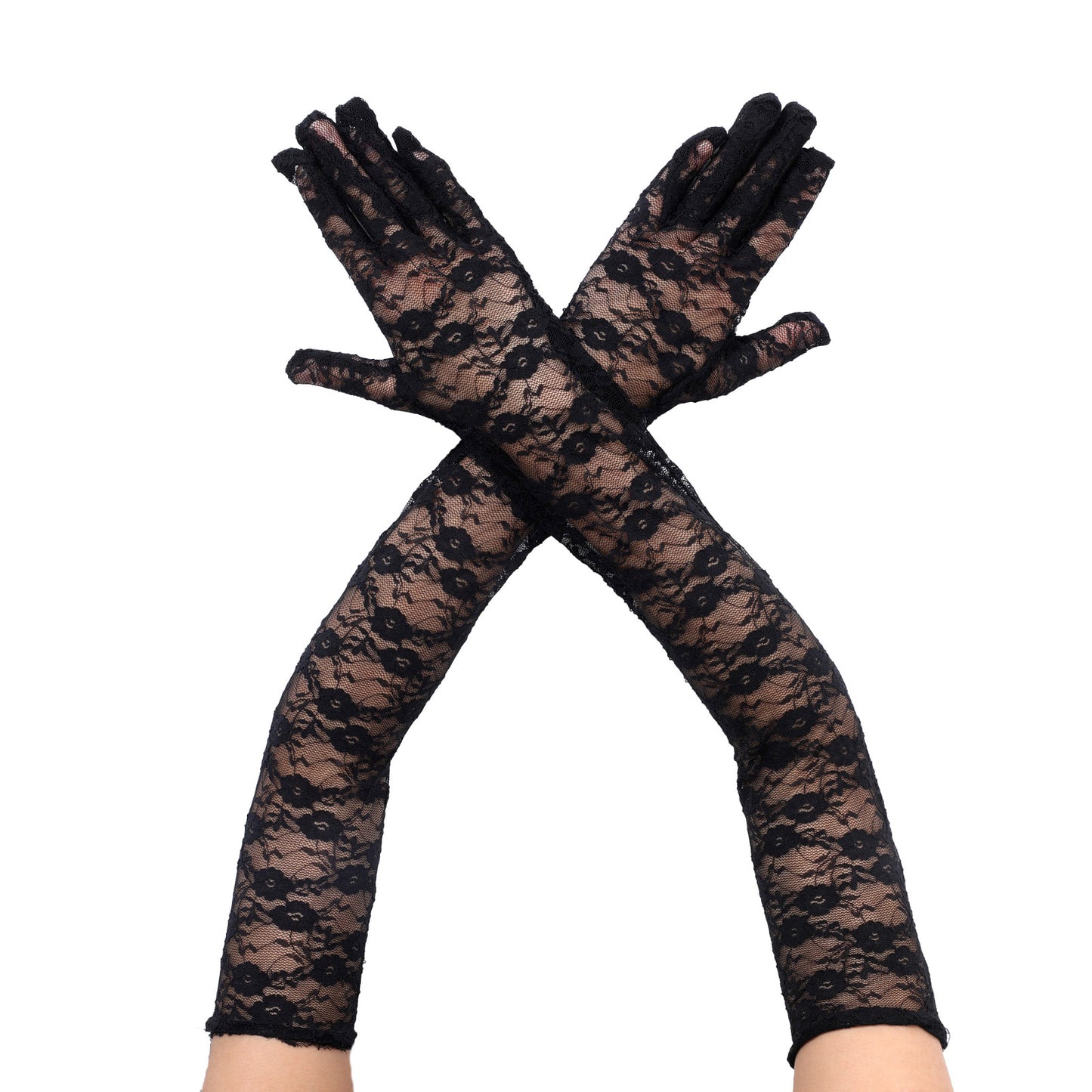 COMNICO Lace Gloves Women Elegant Long Lace Gloves