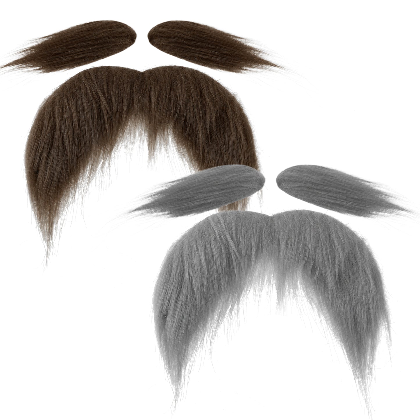 YBEATY 2 PCS Fake Mustache and Eyebrows Set Halloween Cosplay Accessories
