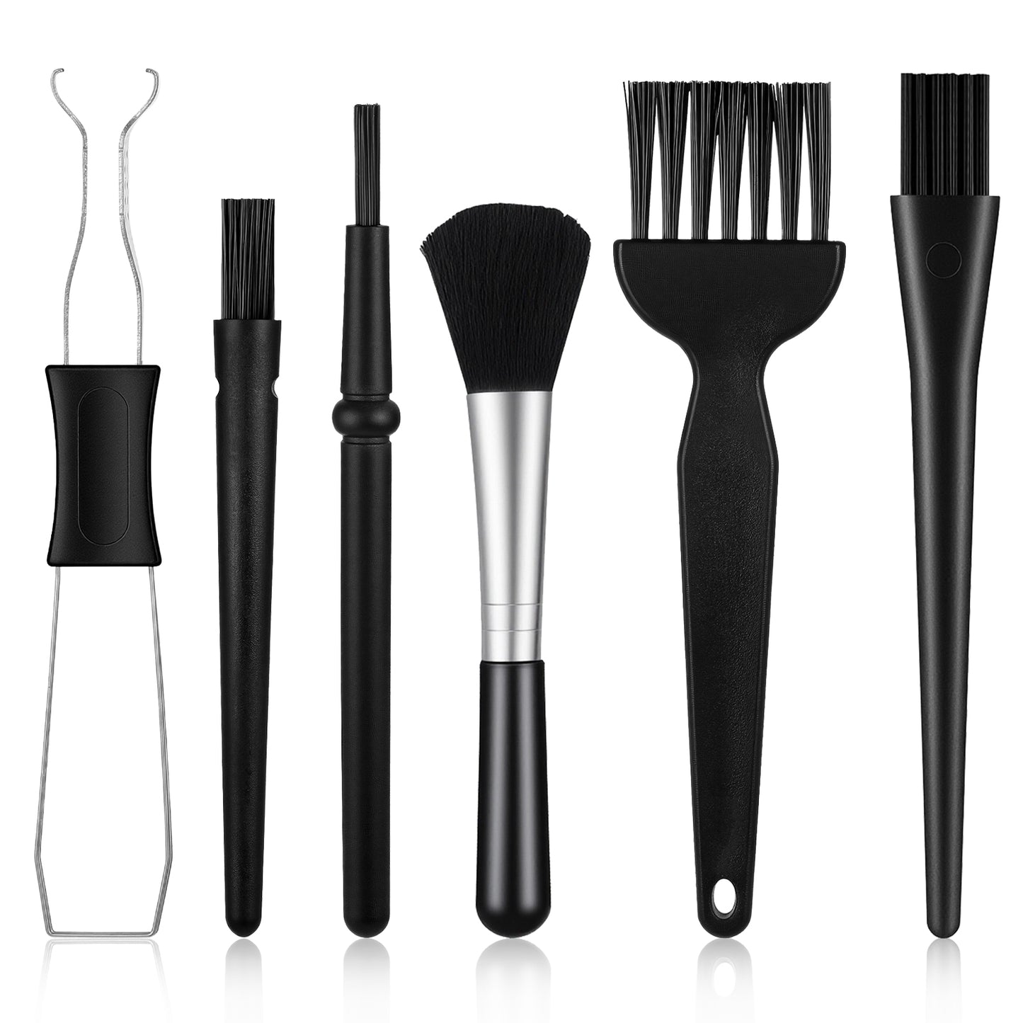 FNANJWQ 6 Pcs Mini Keyboard Cleaning Brushes Kit, PP Handle Nylon Cleanings Brush Anti Static Electronic Dust Cleaning Brushes for Computer Keyboard Small Space