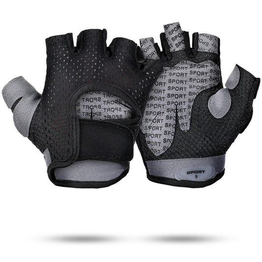 Weight Lifting Gloves Workout Gloves for Women Men Thick Padded Gym Gloves Breathable Fingerless Grip Gloves with Full Palm Protection for Exercise Hanging Weightlifting Cycling Pull ups Rowing(S)