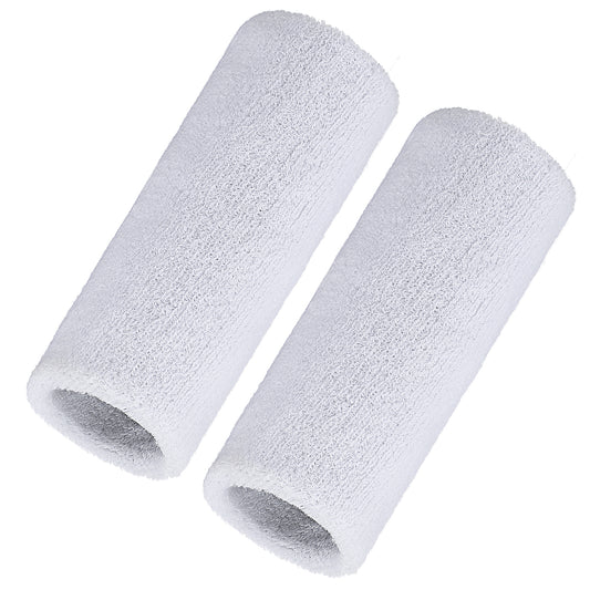 COMNICO Wrist Sweatbands Elastic Sport Wristbands 6 Inch Absorbent Terry Cloth Armbands Long Cotton Athletic Wrist Bands for Working Out Football Basketball Tennis Gym Costumes Cosplay