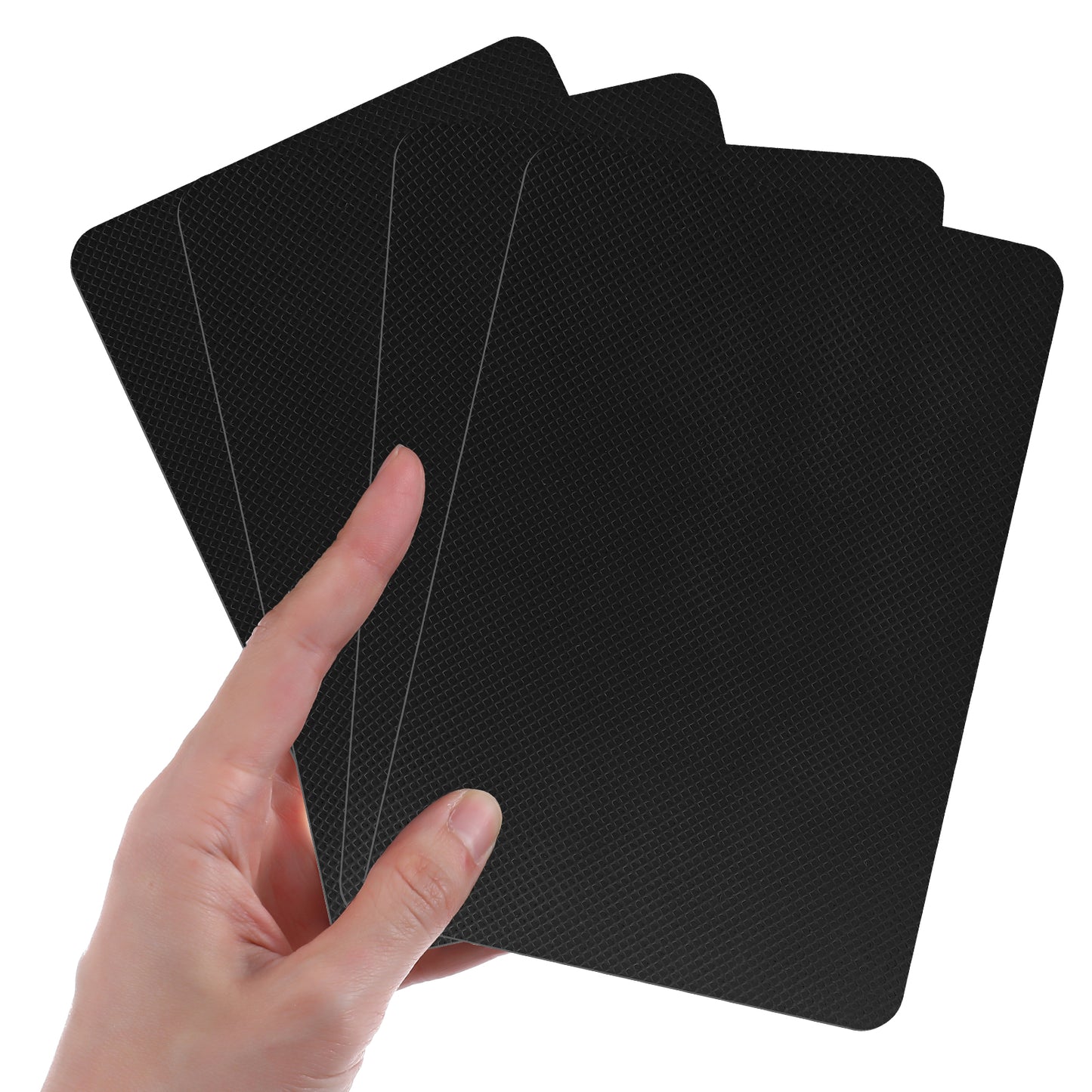 4pcs Non Slip Self Adhesive Rubber Cuttable Furniture Pads Anti Sliding Anti-Scratch Rubber Floor Protector Heavy Duty Grippers for Furniture Leg Cuttable Grip Tape Waterproof Anti Skid for Appliance