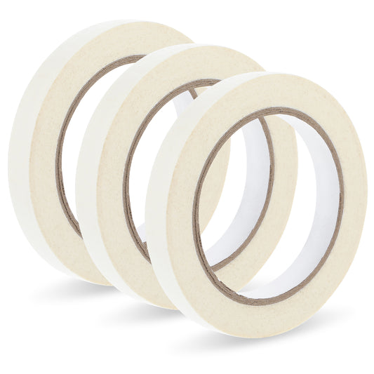Sibba White Artist Tape 3 Pcs Masking Art Tape Medium Tack Tape Adhesive Painters Tape Sticky Craft Supplies for Drafting Watercolor Painting Canvas Framing 0.6 inch Wide 165FT Long