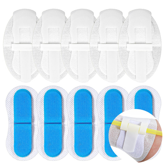 20 Pcs Catheter Stabilization Device Adhesive PD Dialysis Patch Feeding Tube Holders Peritoneal Dialysis Accessories Urinary Leg Bag Holder for Breathable Foam Anchor Hook and Loop Drain Cath Bandages