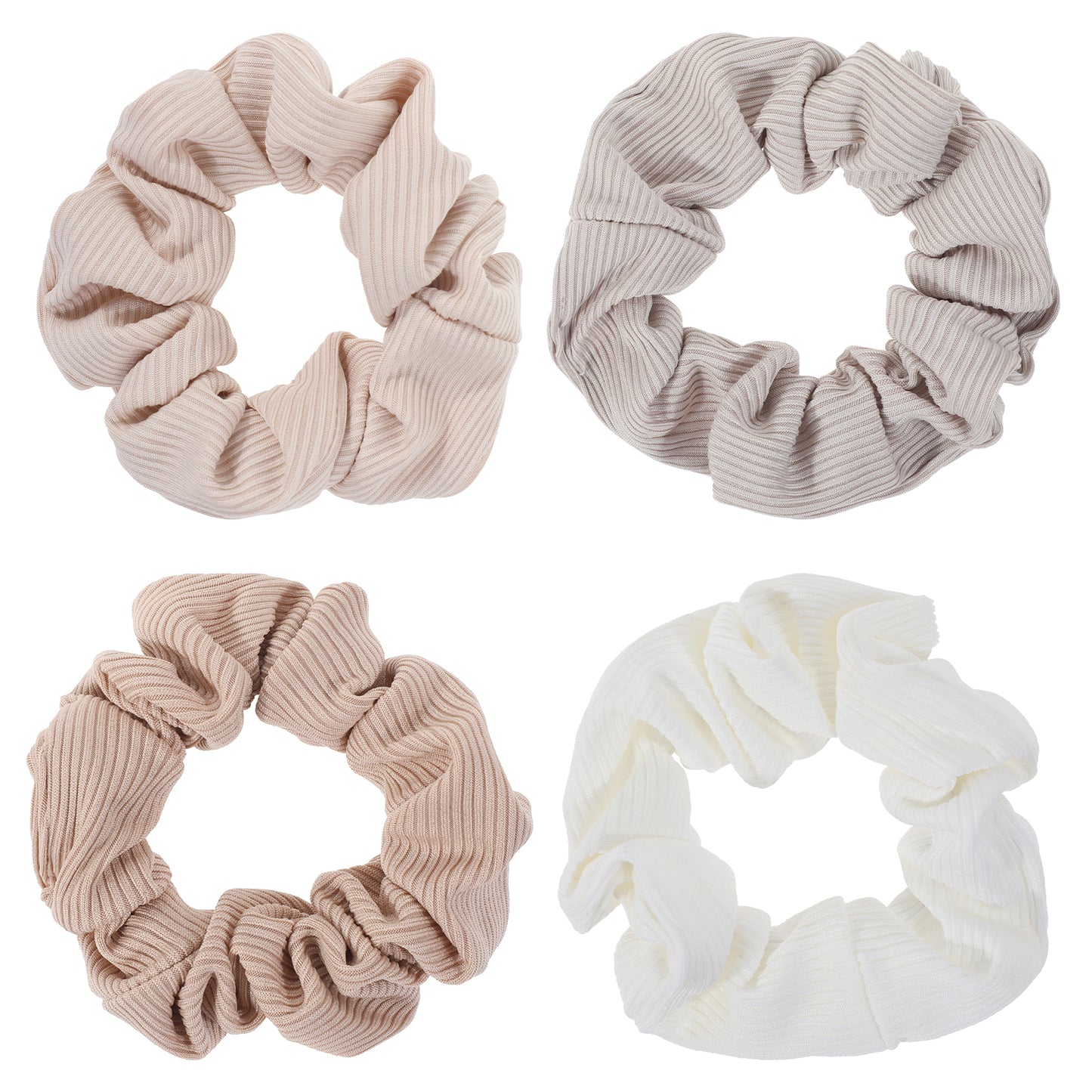 COMNICO Hair Scrunchies, 6Pcs Soft Hair Ties Light Color Scrunchy Elastic Hair Bands Hair Bobbles Ponytail Holder Hair Accessories for Women Girls Different Hairstyles and Occasions