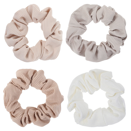 COMNICO Hair Scrunchies, 6Pcs Soft Hair Ties Light Color Scrunchy Elastic Hair Bands Hair Bobbles Ponytail Holder Hair Accessories for Women Girls Different Hairstyles and Occasions