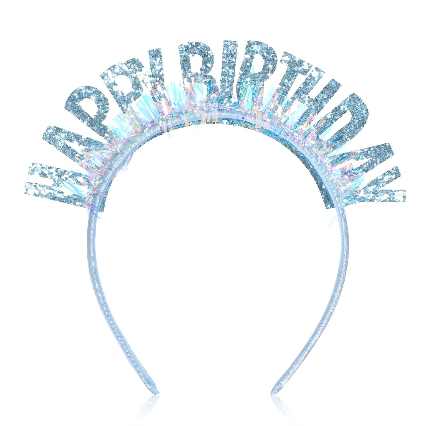 Sibba Birthday Tiara Happy Birthday Headband Glitter Crown Birthday Hairband Shiny Cute Hair Accessories Happy Birthday Crowns for Women, Party, Take Photos, Decorations, Gifts(Blue)
