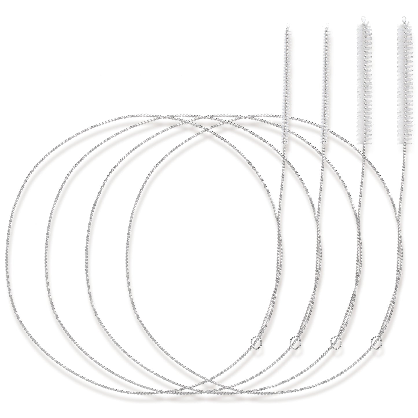 4 Pcs Feeding Tube Brushes Extra Long Cleaning Brush for Straw 40 Inches Cleaning Brush Bristle Tip Long Tube Cleaners Straw Brush Soft Nylon Bristles Head Brush for Hose Sunroof Refrigerator Drain