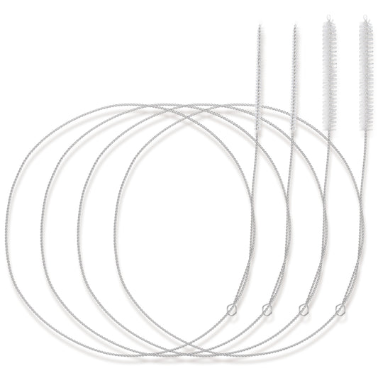 4 Pcs Feeding Tube Brushes Extra Long Cleaning Brush for Straw 40 Inches Cleaning Brush Bristle Tip Long Tube Cleaners Straw Brush Soft Nylon Bristles Head Brush for Hose Sunroof Refrigerator Drain