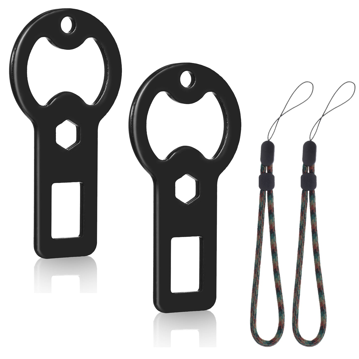 Sibba 2 Pack Bottle Opener Metal Bottle Opener Portable Lanyard Flat Bottle Opener Bartender Tools Corkscrews Gift Personalized Bottle Opener for Kitchen Bar Party Outdoor
