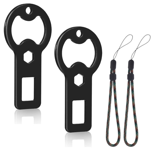 Sibba 2 Pack Bottle Opener Metal Bottle Opener Portable Lanyard Flat Bottle Opener Bartender Tools Corkscrews Gift Personalized Bottle Opener for Kitchen Bar Party Outdoor