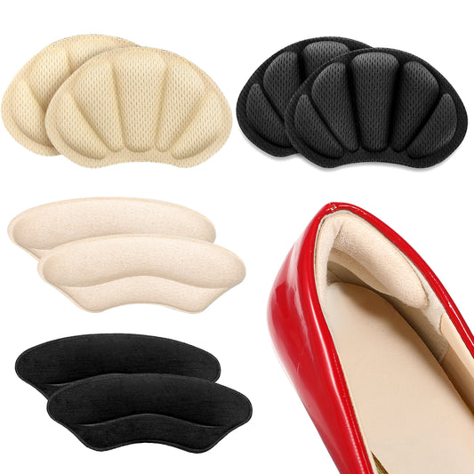 Dimeho 4 Pair Heel Grips Liner Shoe Cushion Inserts Anti Slip High Heel Protector Pad Loose Shoe Fit Filler Strips Foot Back Support Sticker for Sports Sneakers Women Men