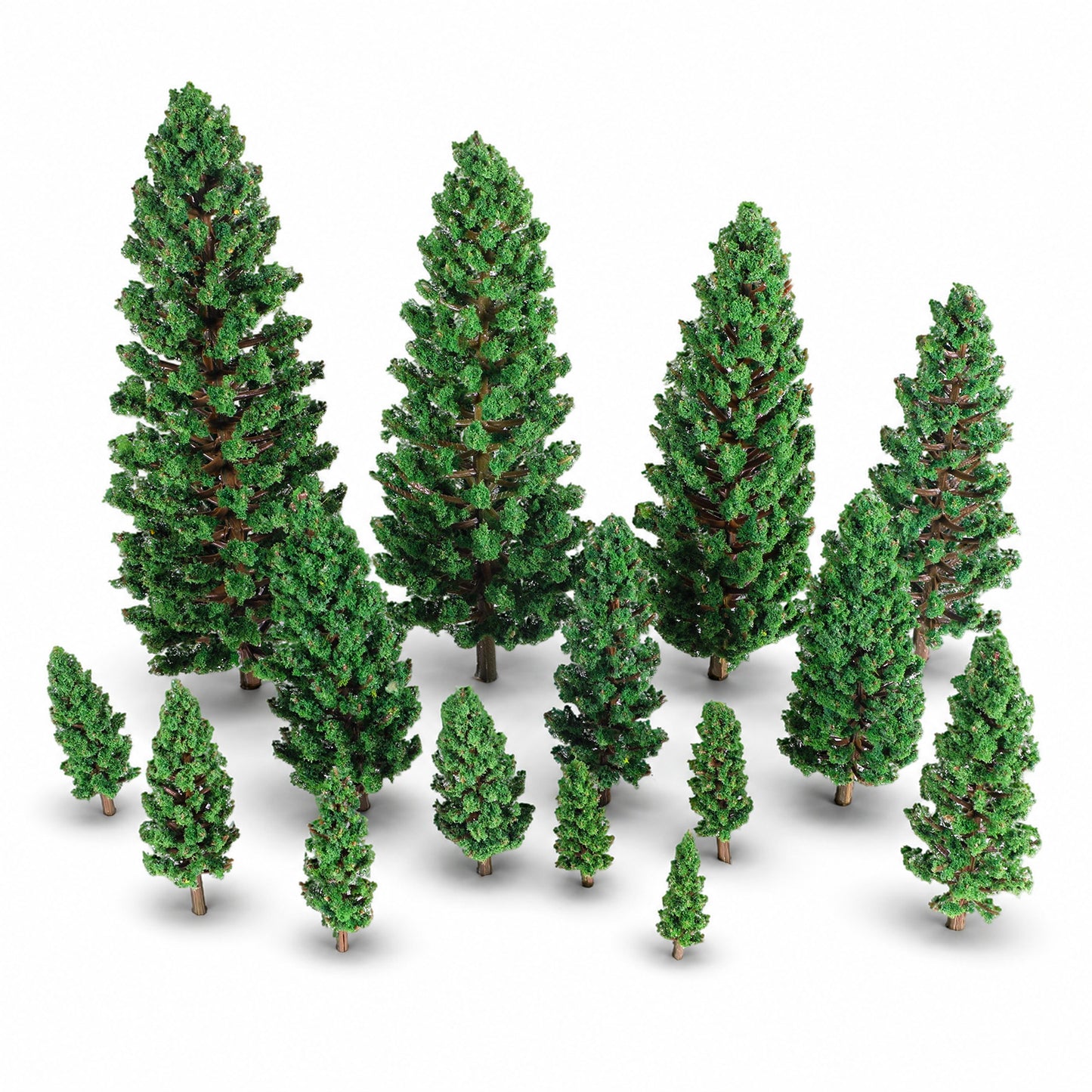 Hadnves 16 Pcs Mixed Miniature Trees Fake Mini Model Trees Fake Diorama Tree Supplies Multiple Sizes Miniature Scenery Landscape for DIY Crafts Building Model Scenery Landscape Topper