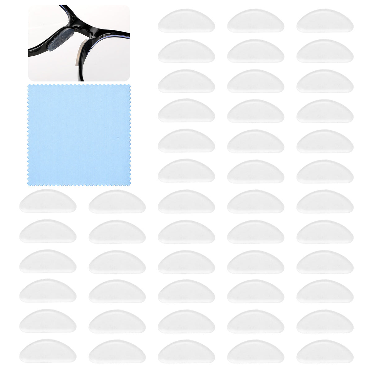 WY LIGHTING LEVEL 24 Pairs Silicone Eyeglass Nose Pads Adhesive Nose Grips