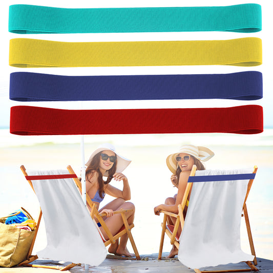 Towel Bands for Cruise Chairs 4 Pack Clips Beach Chairs Bands, Cruise Luggage Tags Essentials Holder Ship Holders Luggage Chair Clips
