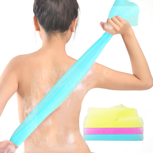 3 Pieces Exfoliating Washcloth Body Back Scrubber Korean Exfoliating Luffah Towel Beauty Shower Loofah Luffa Sponge Japanese Cleaner Scrub Wash Cloth for Men Women Dead Skin Remove