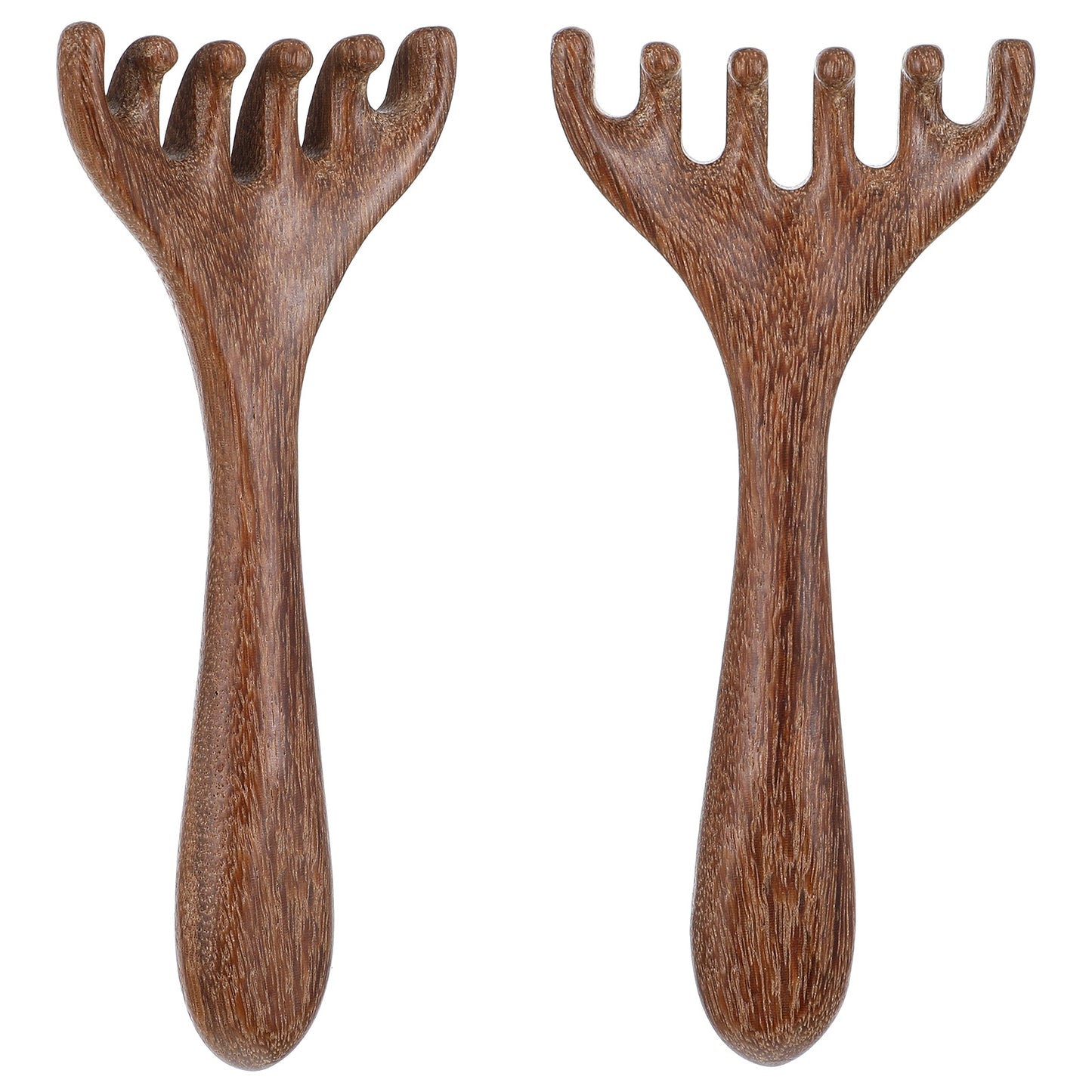 2Pcs Head Massager Scalp Manual Hair Scalp Massager Protable Head Scratcher Wood Comb Gift for Relaxation & Stress Reduction Gua Sha Five Claw Massage Tool Comb for Father Mother Sister Lover