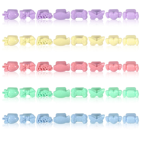 40Pcs Dust Plug Charm Cute USB C Dust Plug Colorful Type C Anti Dusts Plugs Various Styles Port Caps Charms Charging Port Cover Compatible with Most Type-C Smart Phones Gift Accessories