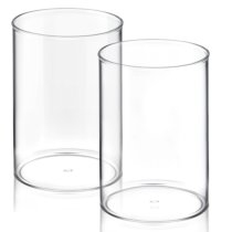 Acrylic Round Pen Holder 2pcs Cylinder Container Clear Pencil Holders for Desk Makeup Brush Holder Pen Cup Organizer Stationery Storage Desktop Accessories for Utensil School Home Office Desk Supplies
