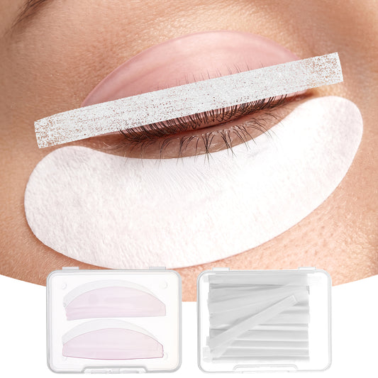 Sibba 1000Pcs Lash Lift Paper Strips with 2Pcs Lash Lift Shields, EyeLash Lifting Perm Set, Disposable lash Tapes and Reusable Silicone Lashes Pads for Eyelash Perm Lamination