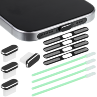USB C Dust Plug Speaker Dust Mesh Cover Type C Charging Port Plug Cover with 4 Cleaning Brush Anti-Dust Port Protector Cap Phone Accessories for Cellphone Smart Phones Tablets All USB-C Devices