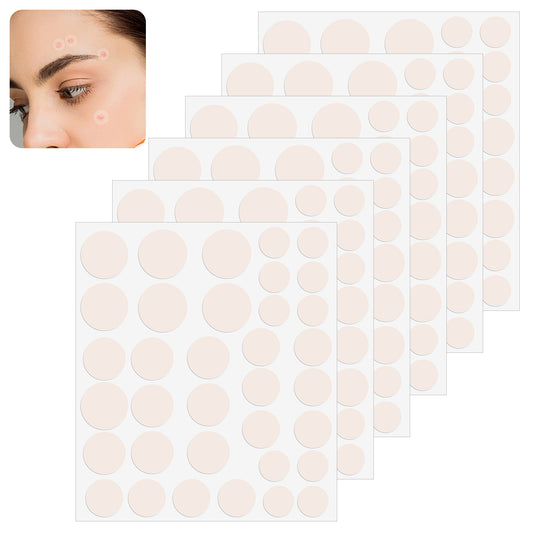 Sibba Face Pimple Patches 210 PCS Hydrocolloid Pad Round Zit Covers Invisible Spot Absorbing Pore Cleaning Strips Sticky Spot Stickers Chin Dots Patch Peel Adhesion Covering Pad Multiple Sizes