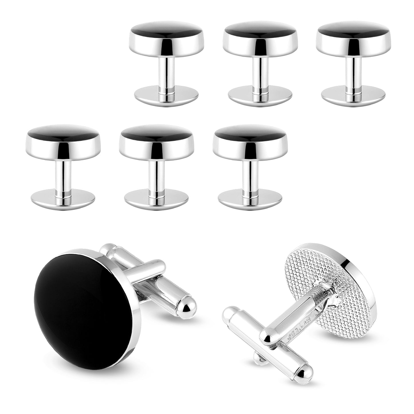 COMNICO 8 Pcs Men’s Cufflinks Cuff Links for Men Tuxedo Shirt Cuff Links Shirt Accessories Unique Business Men's Jewelry or Accessories Best Gift for Men Suitable for Wedding, Banquet, Ceremony