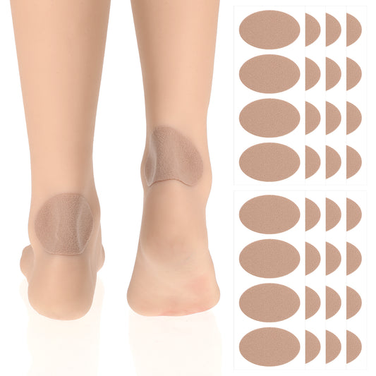 32PCS Moleskin for Blisters, Flannel Adhesive Pads Blister Prevention Padding Anti-Wear Mole Skin Patch for Feet Heels, Mole Skin Tape Stickers for Feet Heel Shoes Padding for Women Men
