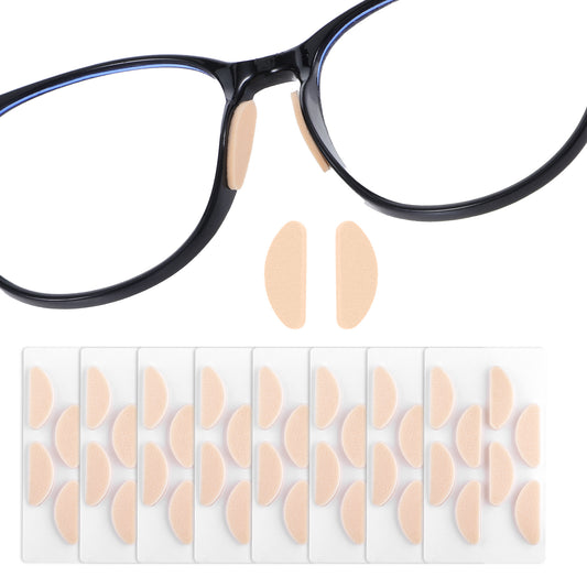 Wanmu 32 Pairs Eyeglass Nose Pads, Adhesive Anti-Slip Nose Pads, Adjustable Eyeglass Nose Pads, Foam Nose Pads for Glasses, Sponge Anti-Slip Nose Pads for Glasses, Eyeglasses, Sunglasses(Nude)