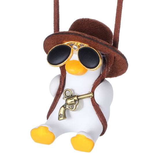 Sibba Swing Duck Car Hanging Ornament Cute Car Decor Duck Swing On Decal Auto Decoration Rearview Mirror Pendant Mirror Hanging Accessories Funny Swinging Duck Truck Decoration