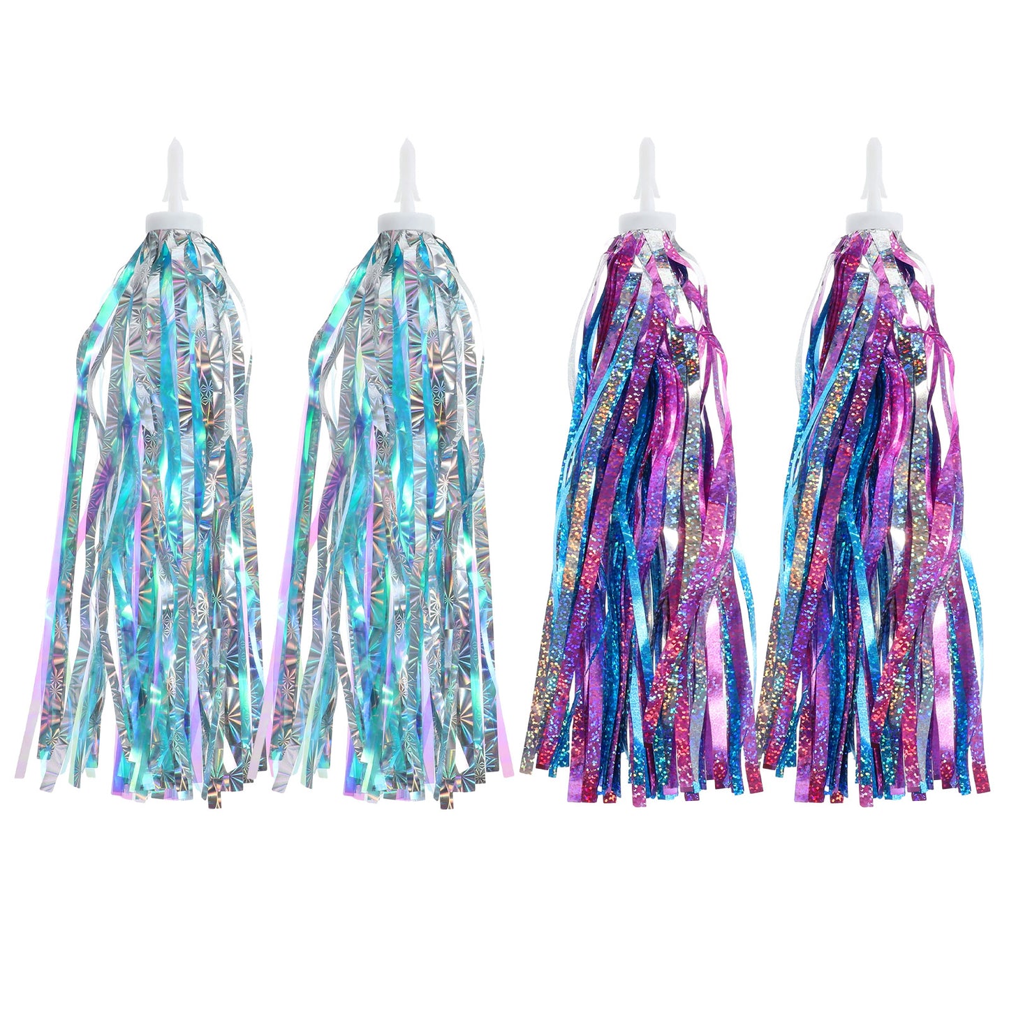 ElevateTech Bike Handlebar Streamers, 4 Pcs Kids Bicycle Tassel Ribbon