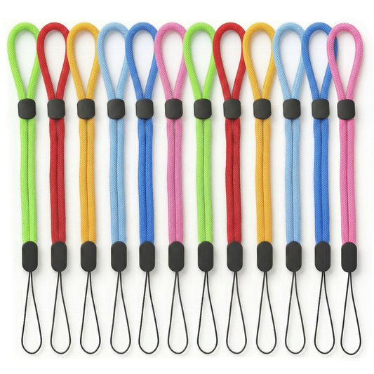 Wanmu 18 Pack Wrist Strap Lanyard, Adjustable Colorful Wristlet Phone Lanyard for Keys Camera USB CellPhone ID Name Tag Badge Keychain Flash Drives Flashlight (6 Colors)