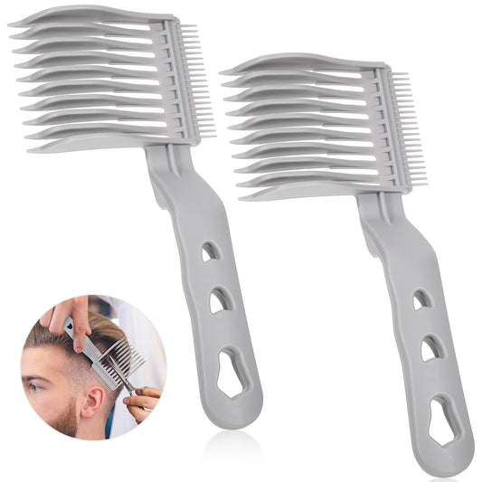 Dimeho 2pcs Fade Comb Right Handed Hair Blending Tool Barber Hair Fade Tool Home Barber Comb Men's Fade Comb Set Compatible with all Hair Clippers for Men, Barber Accessories for Home or Salon