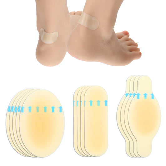 Wanmu 13ct Hydrocolloid Gel Blister Bandages Pads, Adhesive Blisters Bandages Waterproof Blister Pads Blister Cushions for Heel, Toe, Foot, Gel Chshions for Prevention & Recovery
