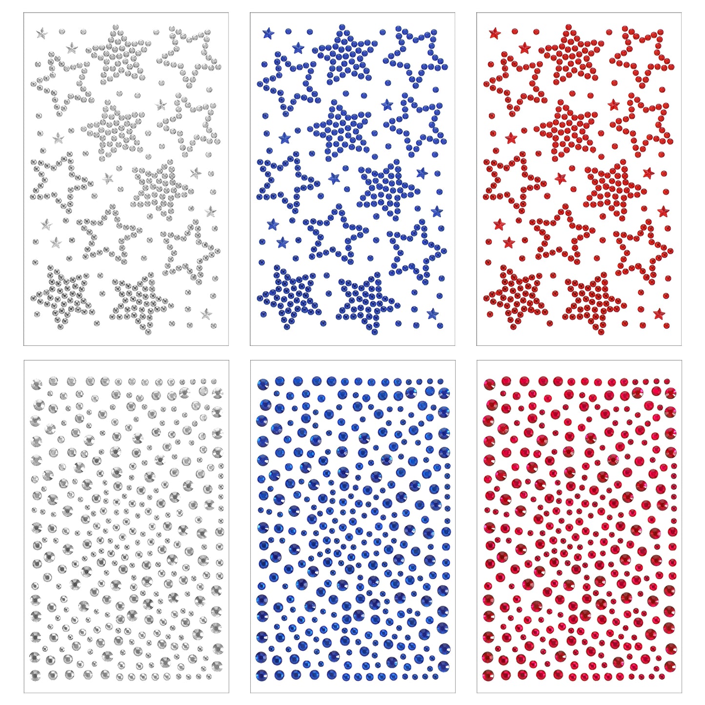 Sibba 6 Sheets Face Gems for Makeup Self Adhesive Rhinestone Stickers with Tweezer Festival Face Jewels Stickers Stick on Rhinestones Hair Gems Decal Rave Accessories for Eye, Nail Art, Body, Crafts