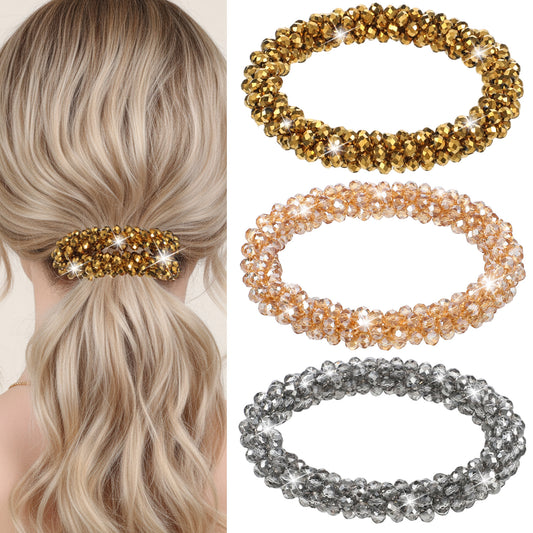Rhinestone Hair Tie Ponytail Holders