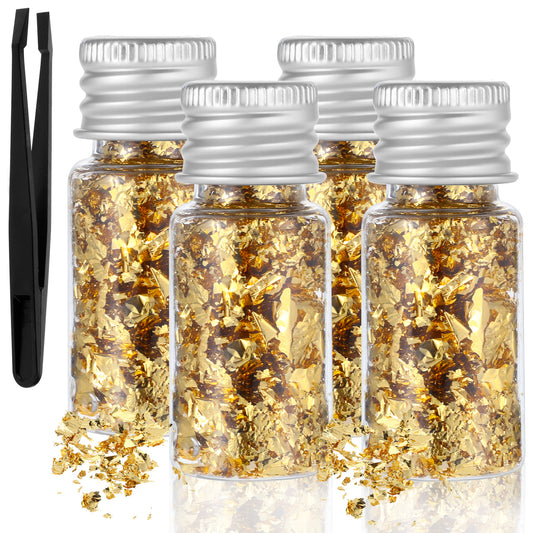 5 Pcs Gold Leaf Gold Flakes