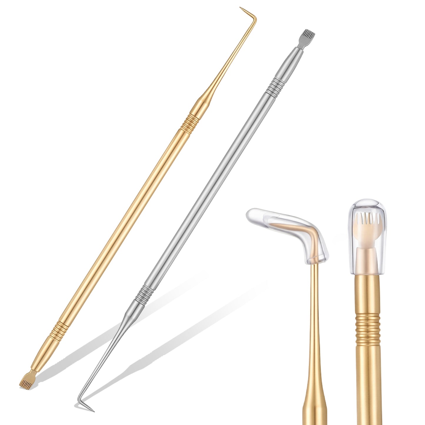 ElevateTech 2Pcs Lash Lift Tool Eyelash Separator Tool with Comb Stainless Steel LashPerming Brush Kit Lash Supplies for Eyelash Eyebrow Comb Perming Tinting Curling Extension