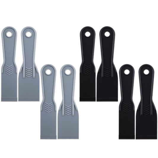 8 Pcs Plastic Putty Knife Flexible Paint Scraper Tool Repairing Putty Knife Scraper Mud Tool Set for Wall Pasting Plaster Scraping Ceilings Air Bubble Remover Sticker Installation Printing Decal