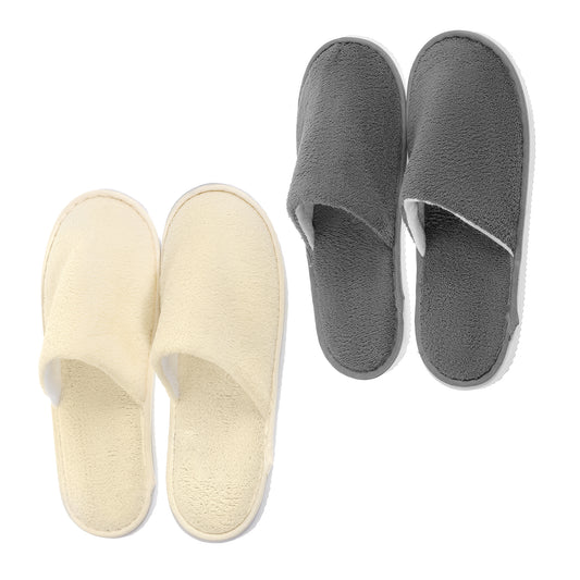 COMNICO 2 Pairs Spa Slippers House Guest Slipper Reusable Non Slip Disposable Hotel Slipper Soft Bride Bridesmaid Slipper for Travel Shoeless Home Indoor Bedroom Spa Wedding Party