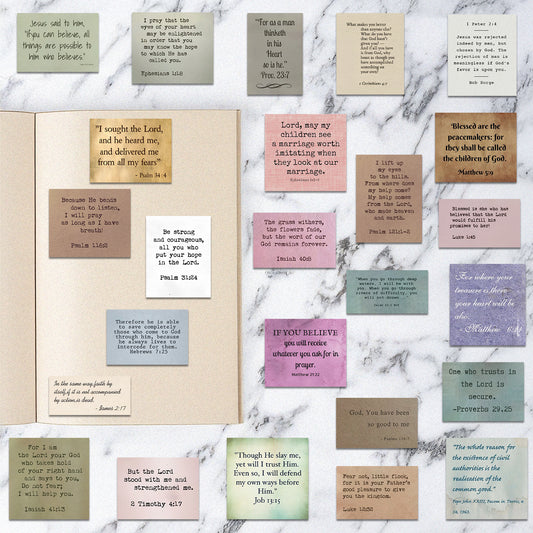 120Pcs Retro Bible Verse Stickers (2 pcs of Each) Inspirational Christian Vintage Journaling Stickers Typewriter Font Quotes Bible Study Supplies for Planner Water Bottle Laptop Scrapbook Decal Craft
